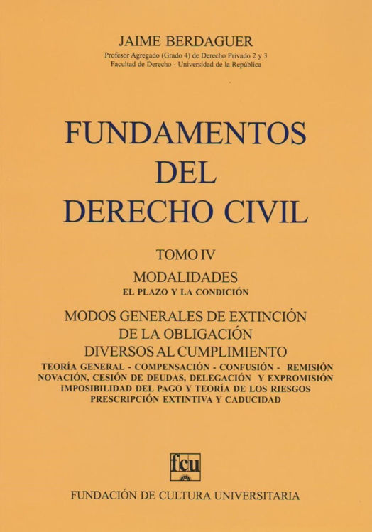 Imagen de Fundamentos Del Derecho Civil Tomo 4 / Jaime Berdaguer
