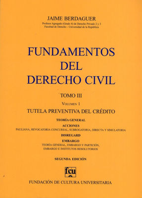 Imagen de Fundamentos Del Derecho Civil Tomo 3 Volumen 1 - Jaime Berdaguer