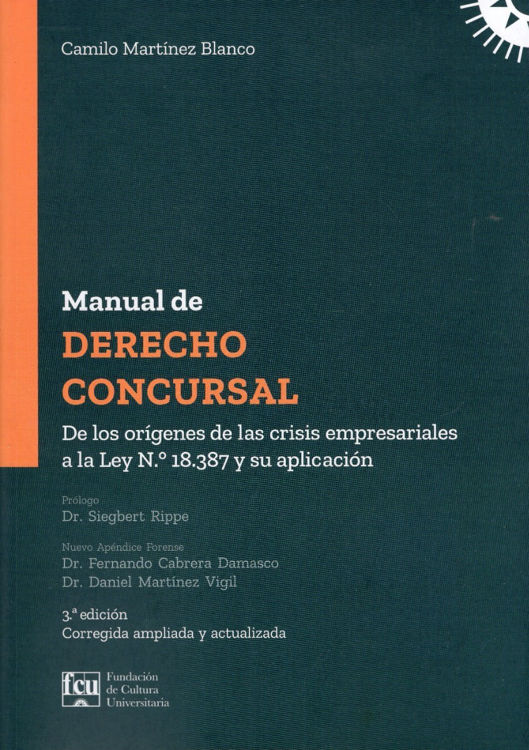 Imagen de Manual De Derecho Concursal / Camilo Martinez Blanco