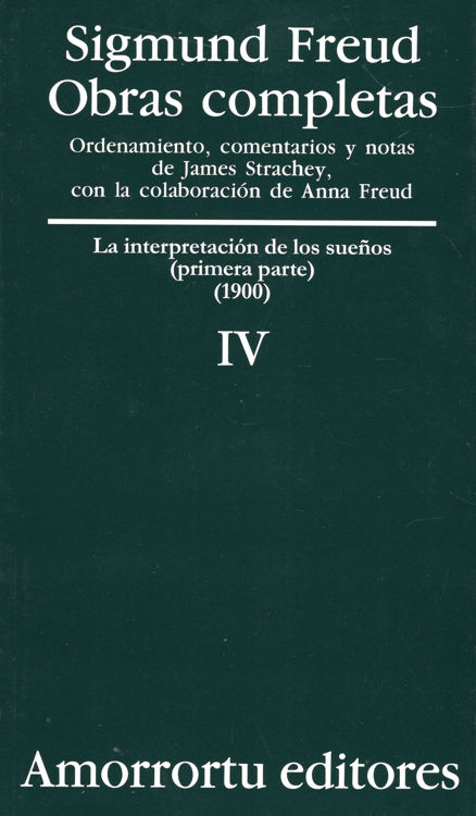 Imagen de OBRAS COMPLETAS IV / SIGMUND FREUD