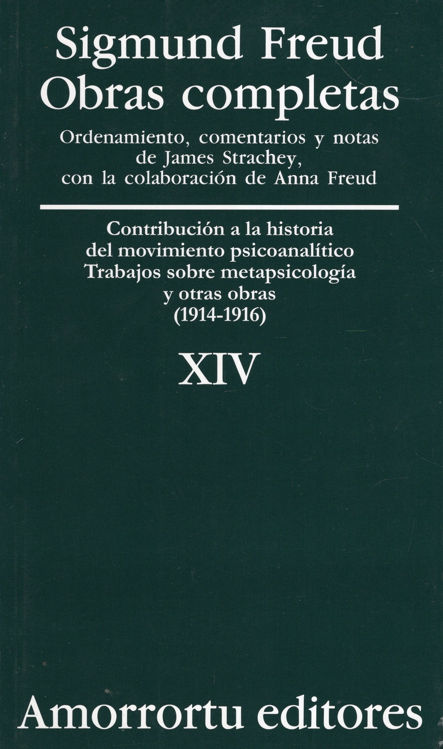 Imagen de OBRAS COMPLETAS XIV / SIGMUND FREUD