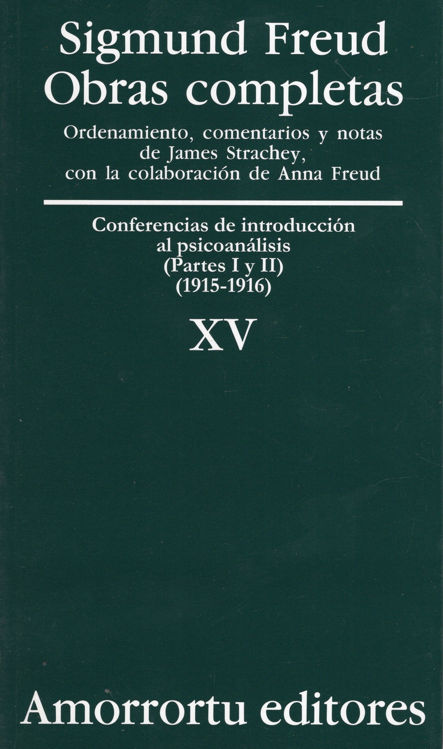 Imagen de OBRAS COMPLETAS XV / SIGMUND FREUD