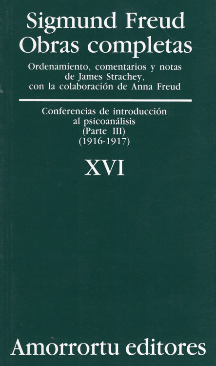 Imagen de OBRAS COMPLETAS XVI / SIGMUND FREUD