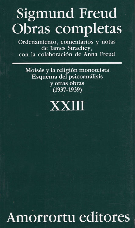 Imagen de OBRAS COMPLETAS XXIII / SIGMUND FREUD