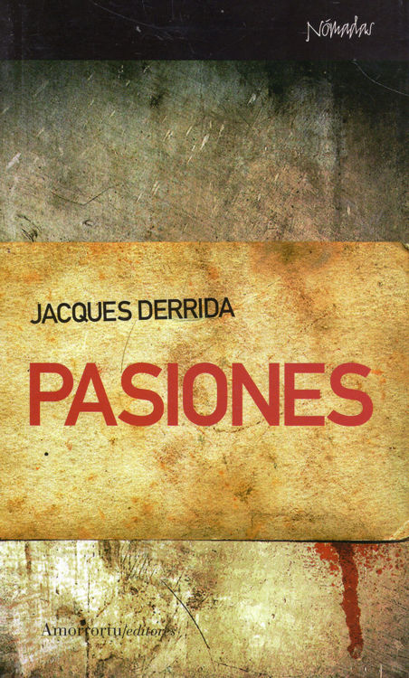 Imagen de PASIONES / JACQUES DERRIDA