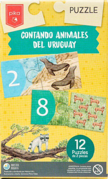 Imagen de CONTANDO ANIMALES DEL URUGUAY PUZZLE 12 PIEZAS / PIKA