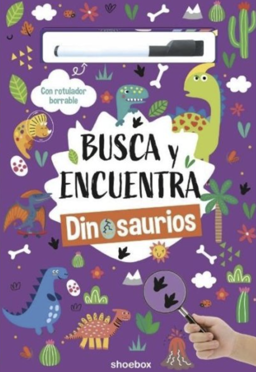 Imagen de BUSCA Y ENCUENTRA: DINOSAURIOS (LIBRO PIZARRA) / AGUA DE MAYO