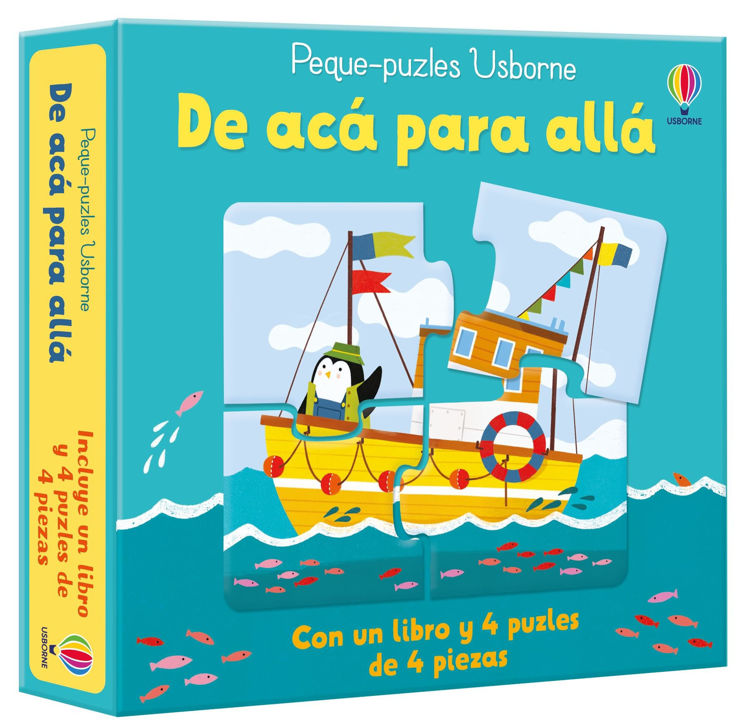 Imagen de DE ACÁ PARA ALLÁ (LIBRO Y 4 PUZLES DE 4 PIEZAS) / USBORNE
