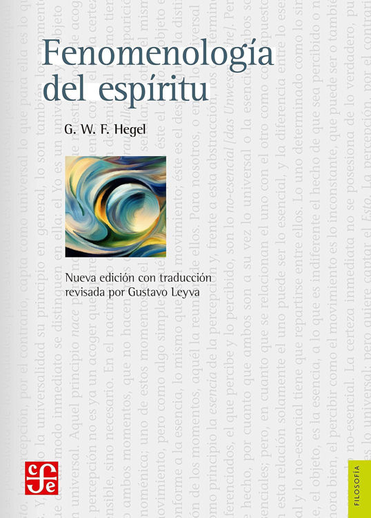 Imagen de FENOMENOLOGÍA DEL ESPÍRITU / G. W. F. HEGEL